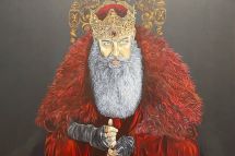 Der rote König, 120 x 120 cm