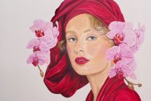 Senora Rojo, 80 x 80 cm